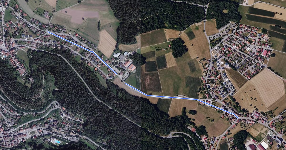Маршрут Zavelstein Schulstraße - Sommenhardt на спутниковом снимке
