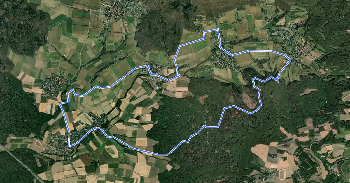 Маршрут Zeegenbachtal Runde на спутниковом снимке