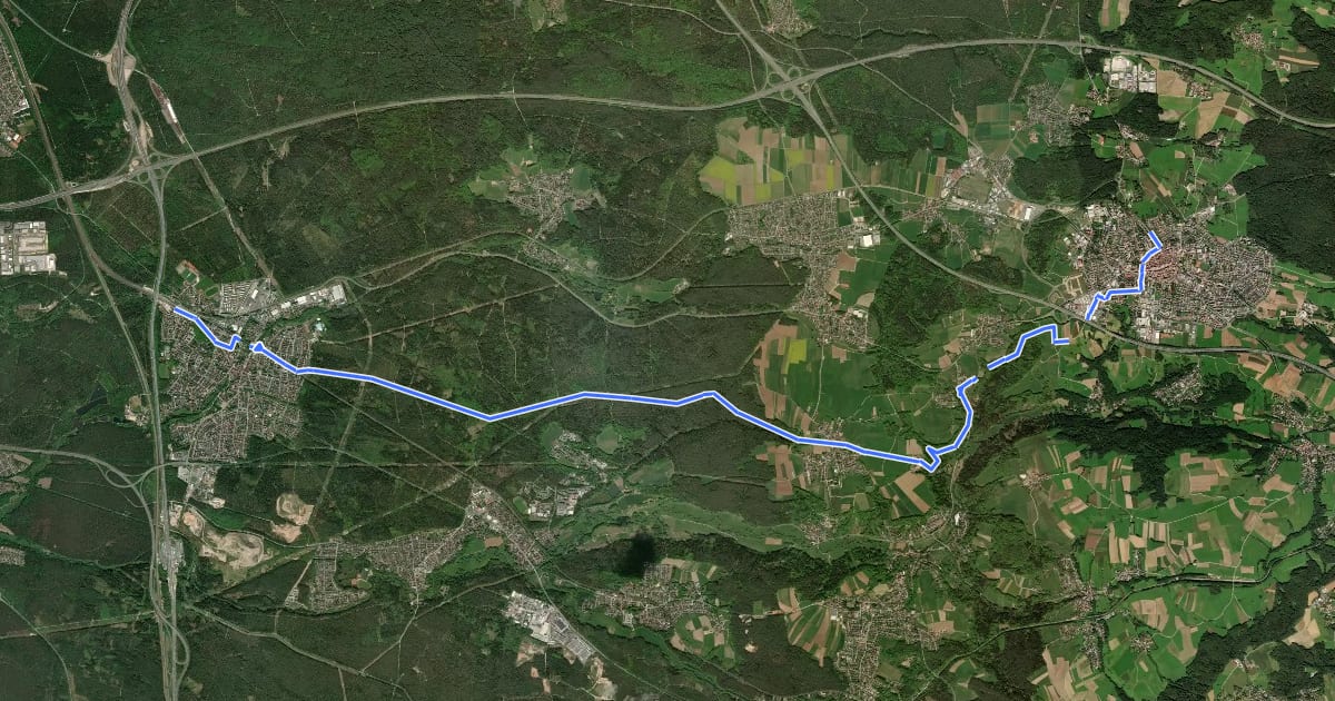 Маршрут Zeidlerweg на спутниковом снимке