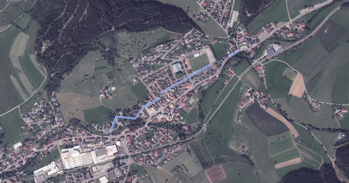 Маршрут Zell a.H. Fürstenbergerhof - Gasthaus Adler на спутниковом снимке