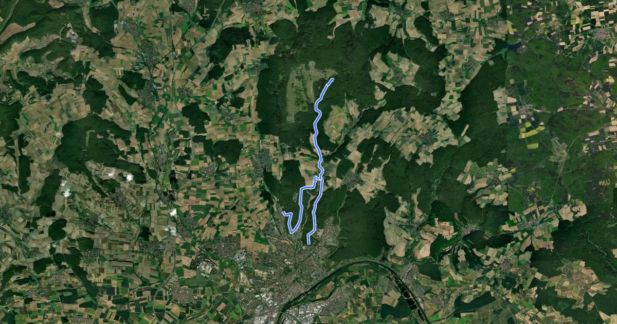 Маршрут Zell - Fichtenbusch на спутниковом снимке