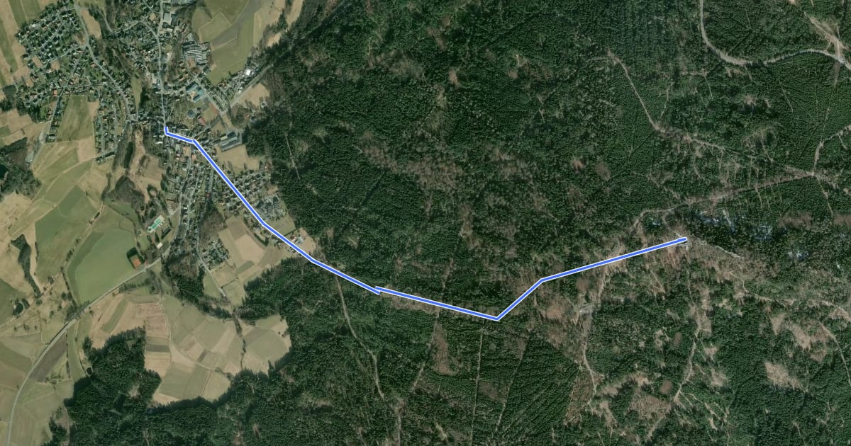Маршрут Zell - Großer Waldstein на спутниковом снимке