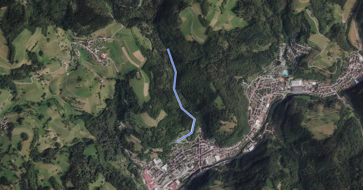 Маршрут Zell im Wiesental Friedhof - Kühlloch-Hirschbühl на спутниковом снимке