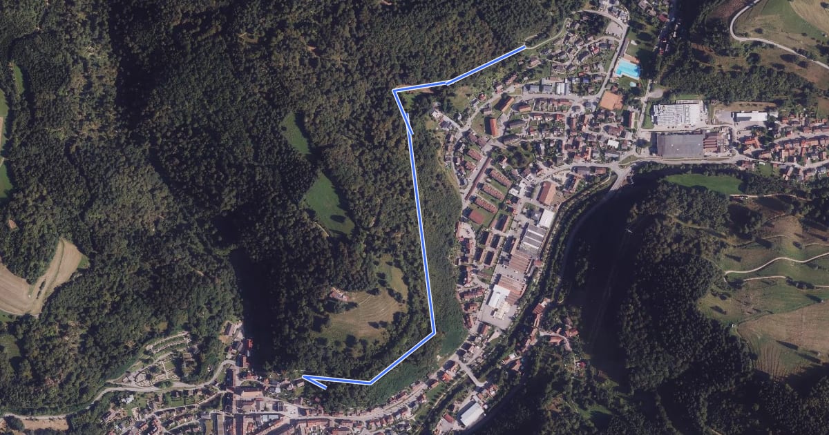 Маршрут Zell im Wiesental Wasserreservoir - Eichwald на спутниковом снимке