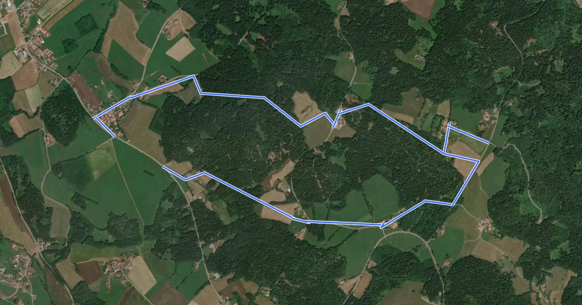 Маршрут Zeller-Höhen-Rundweg (Rattenberger Wanderweg 1) на спутниковом снимке