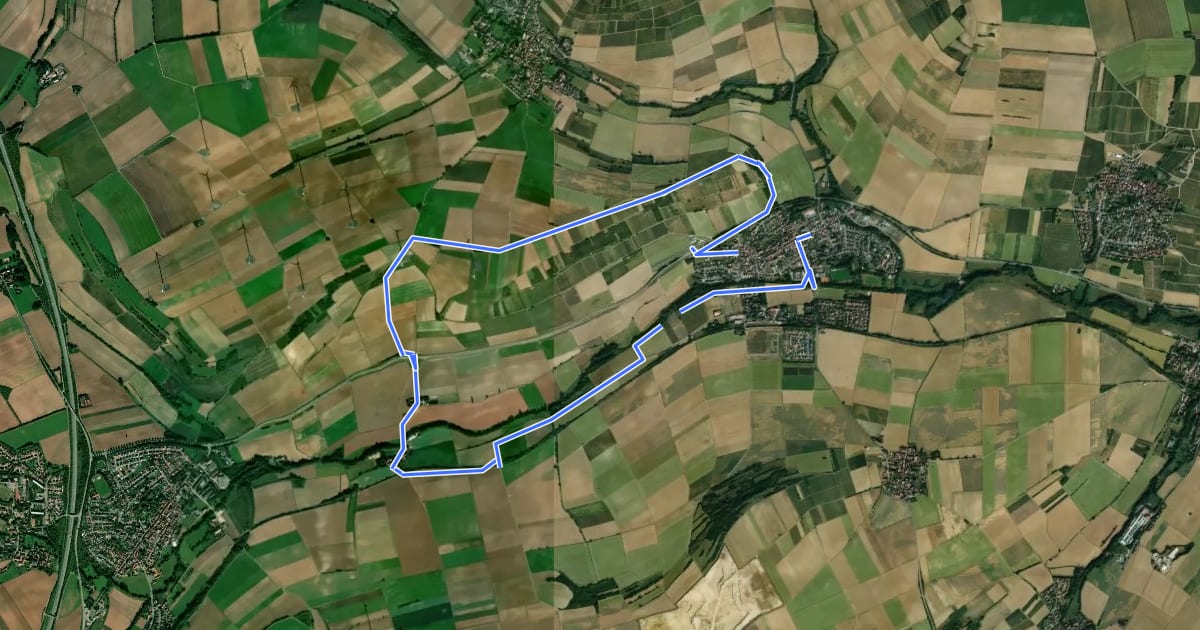 Маршрут Zellertalweg Albisheim на спутниковом снимке