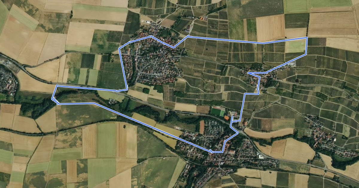 Маршрут Zellertalweg Harxheim на спутниковом снимке