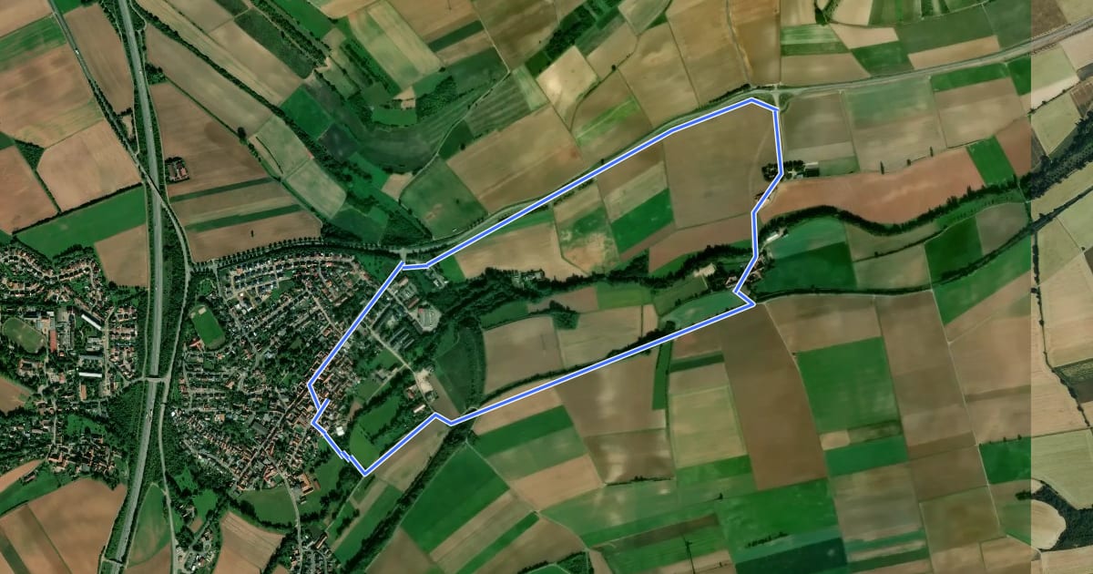 Маршрут Zellertalweg Marnheim на спутниковом снимке