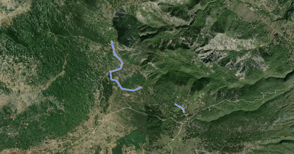 Маршрут Zelovski bunari на спутниковом снимке