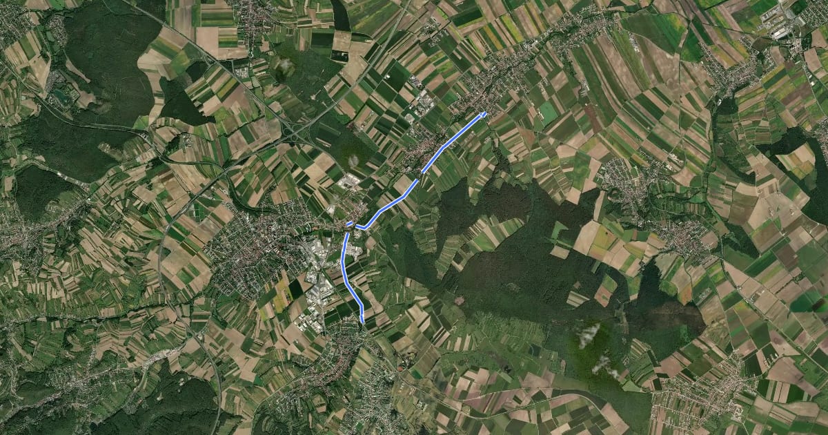 Маршрут Zemendorf - Pöttelsdorf - Walbersdorf - Marz (Nordic Walking) на спутниковом снимке