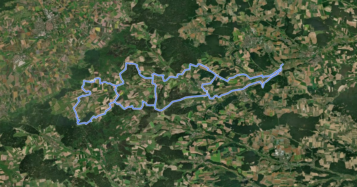 Маршрут Zenntalwanderweg на спутниковом снимке