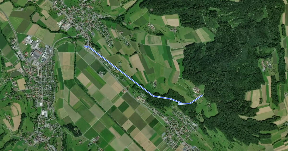 Маршрут Zetzwil - Seeberg на спутниковом снимке