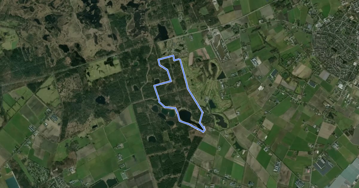 Маршрут Zevenvennenroute на спутниковом снимке