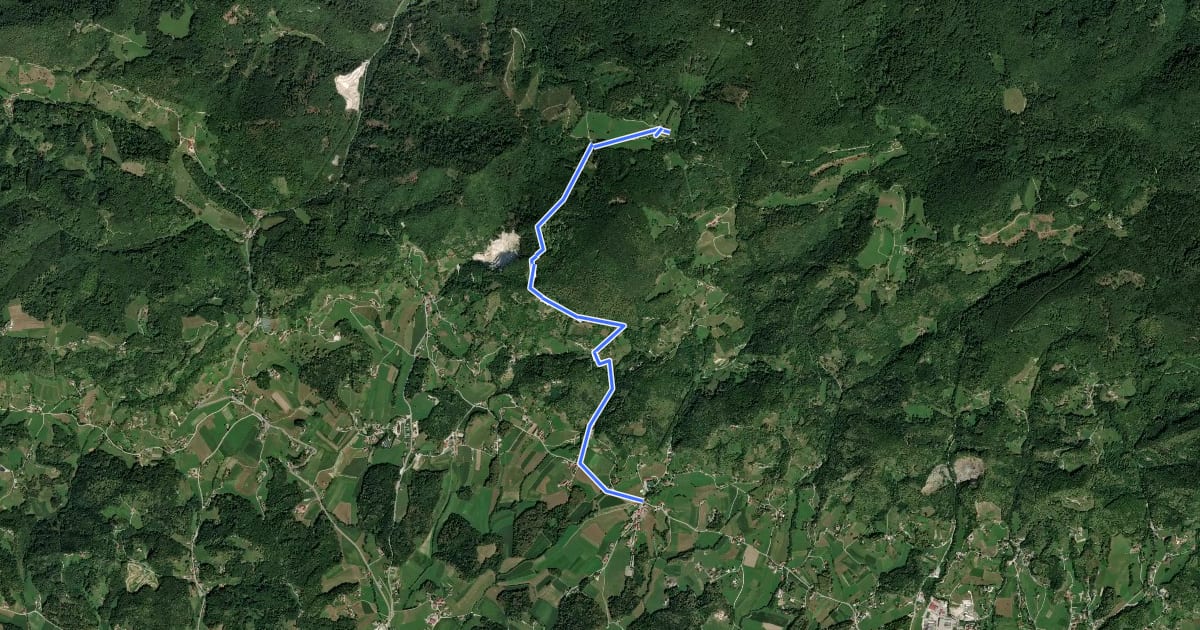 Маршрут Zg. Kostrivnica - Velikonočnica - Dom na Boču на спутниковом снимке
