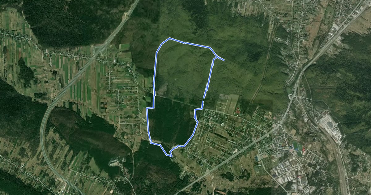 Маршрут Zgórskie Góry (Czas w Las) на спутниковом снимке