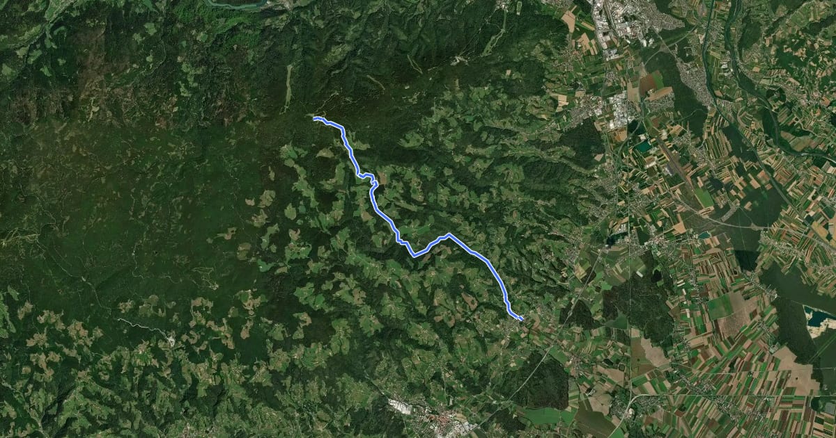 Маршрут Zgornja Polskava - Ruška koča на спутниковом снимке