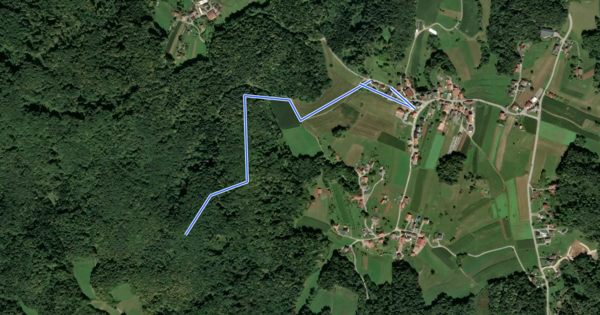 Маршрут Zgornja Ponikva - Apno на спутниковом снимке