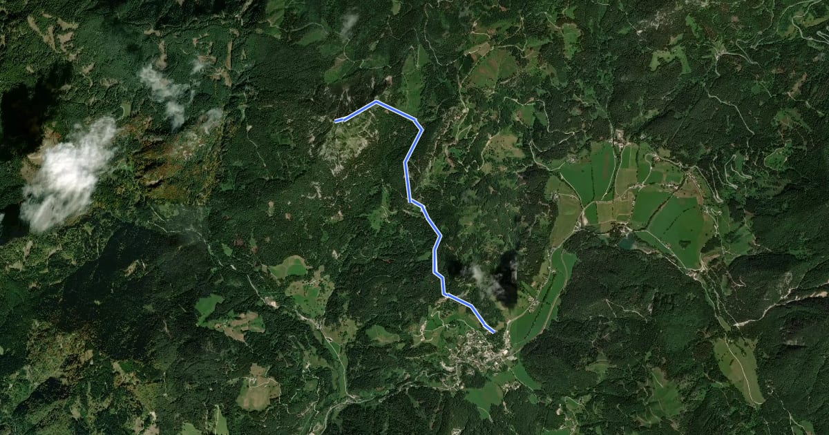 Маршрут Zgornje Jezersko - Virnikov Grintovec на спутниковом снимке