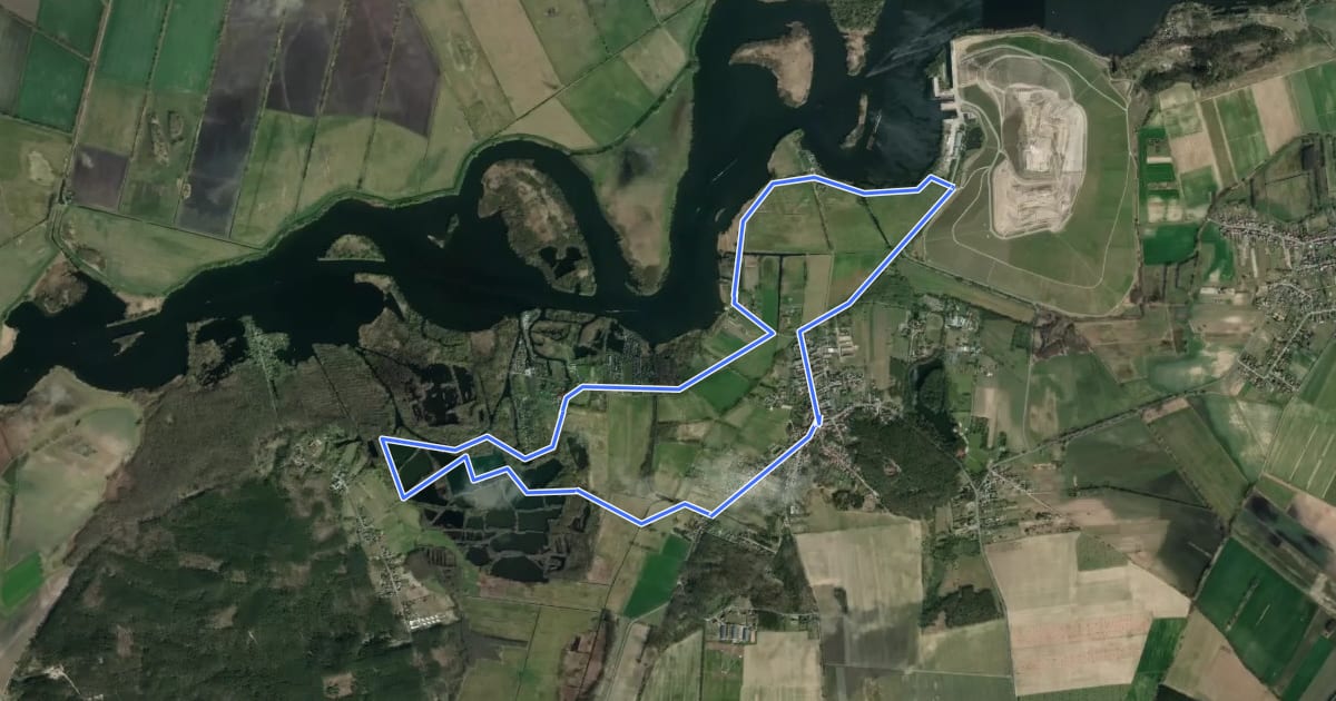 Маршрут Ziegeleirundwanderweg на спутниковом снимке