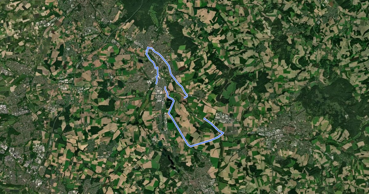 Маршрут Ziegelroute на спутниковом снимке