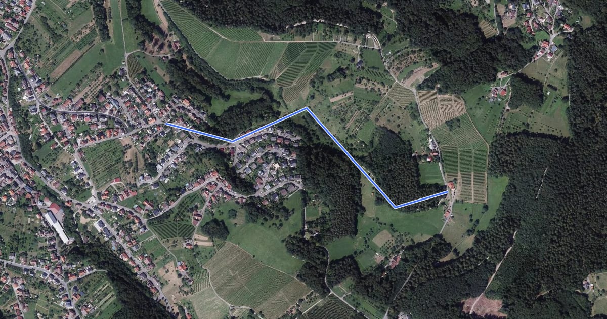 Маршрут Ziegenpfad - Lauf Veilchenstraße на спутниковом снимке