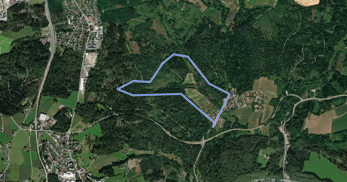 Маршрут Zieglreuther Runde (Passau) на спутниковом снимке