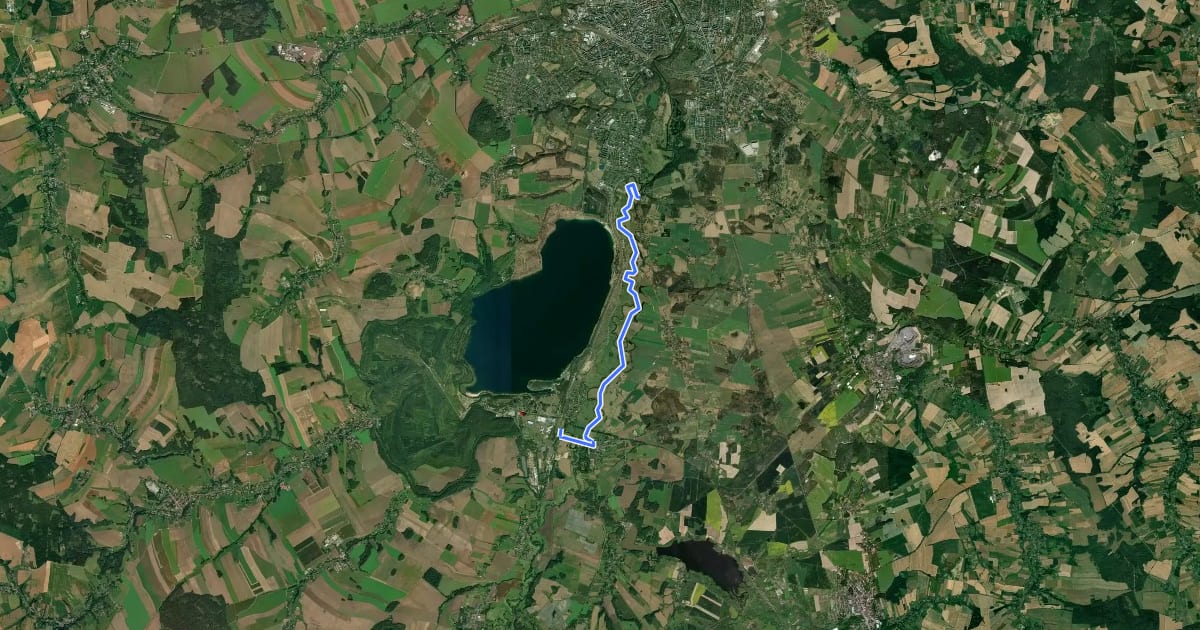 Маршрут Zielona ścieżka rowerowa - Grüner Radweg на спутниковом снимке