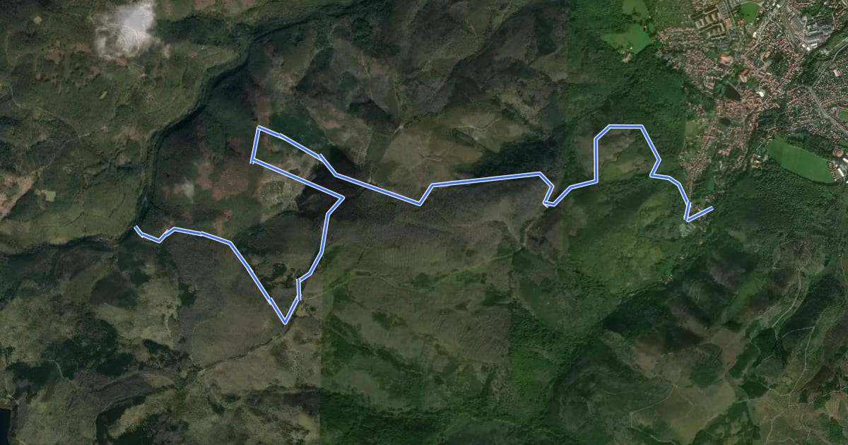 Маршрут Zielwanderweg Eckertal на спутниковом снимке