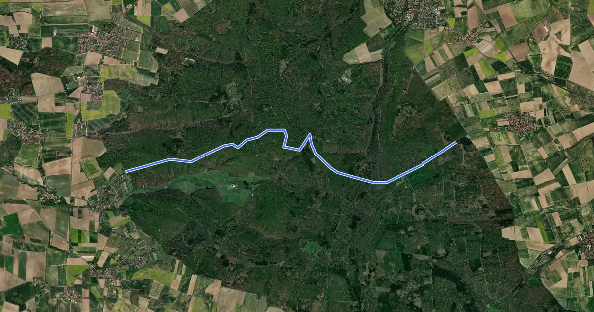 Маршрут Zielwanderweg Erkerode-Heinrichsruh на спутниковом снимке