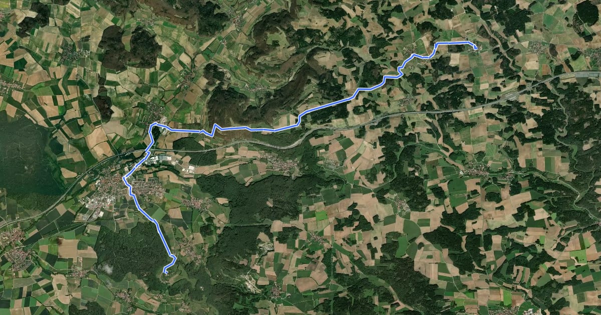 Маршрут Zielwanderweg Giechburg-Schederndorf на спутниковом снимке
