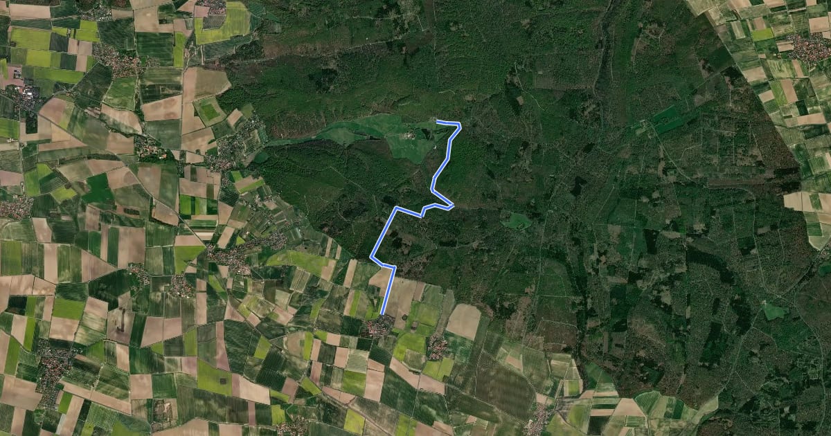 Маршрут Zielwanderweg Reitling-Ampleben на спутниковом снимке
