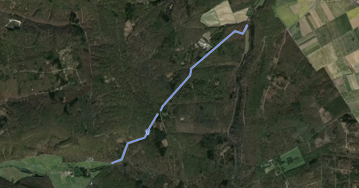Маршрут Zielwanderweg Reitling-Lutterspring на спутниковом снимке