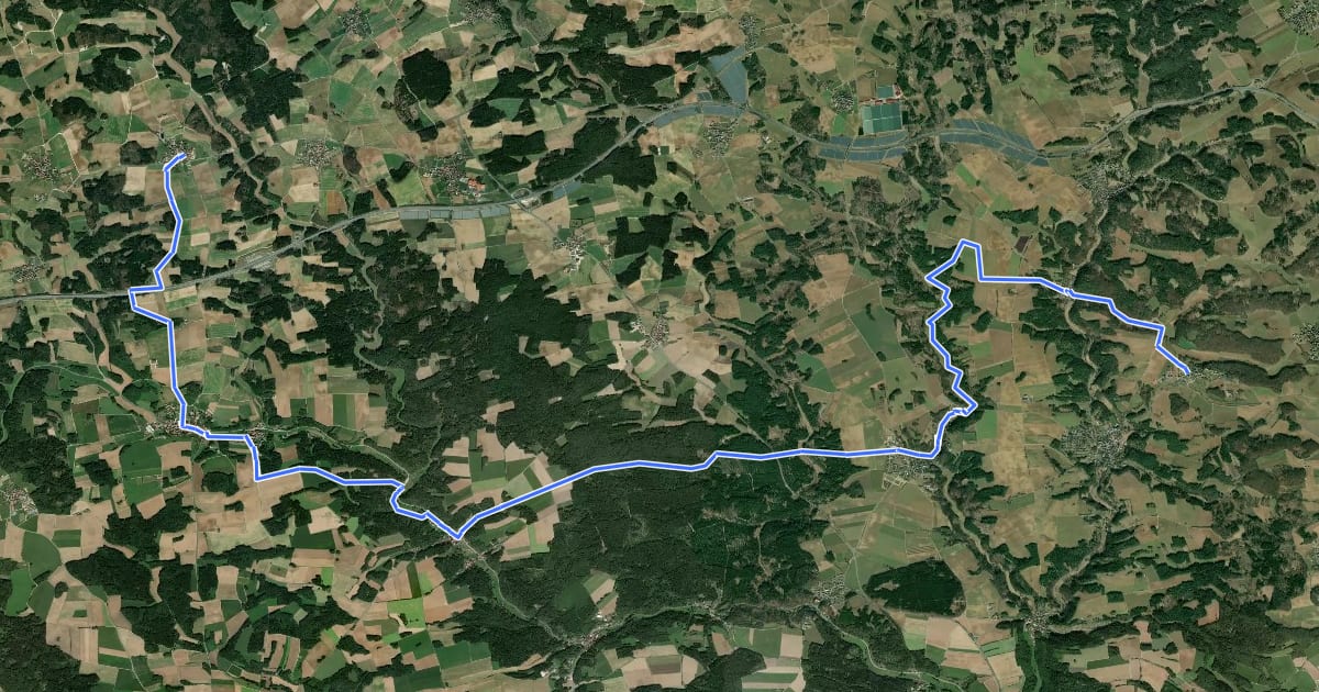 Маршрут Zielwanderweg Schederndorf - Sanspareil на спутниковом снимке
