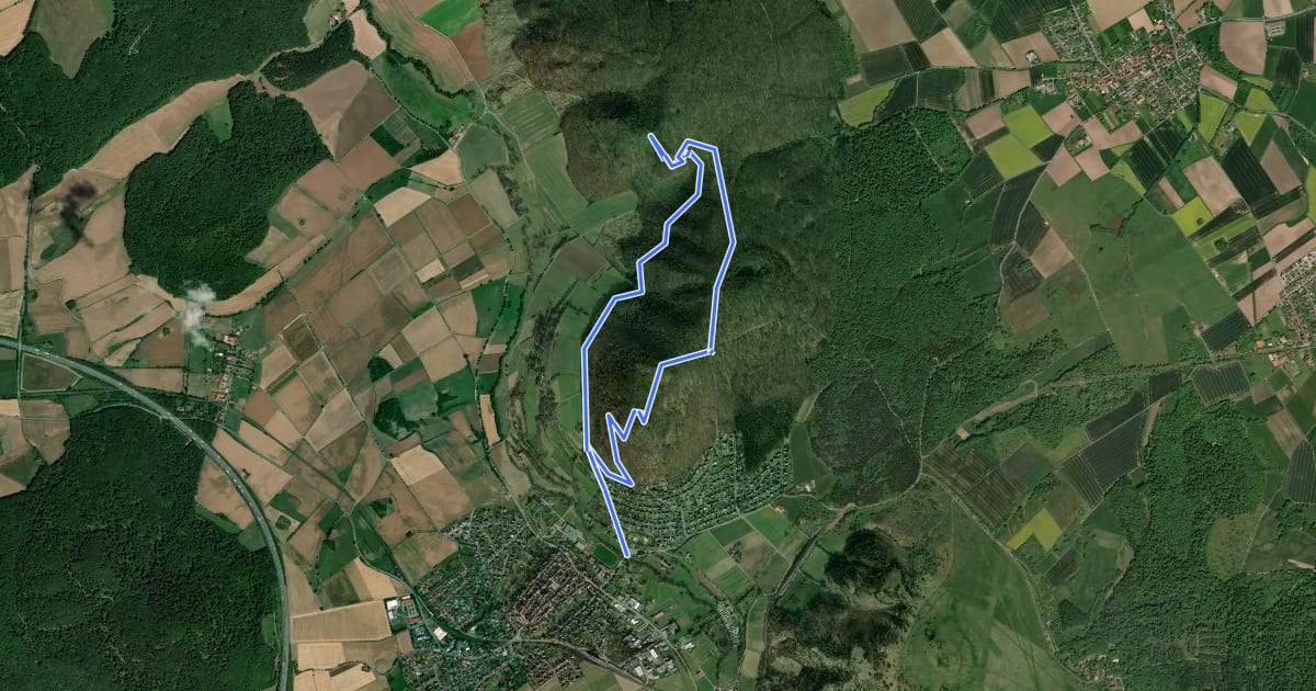 Маршрут Zierenberg, Naturparkweg 6 на спутниковом снимке