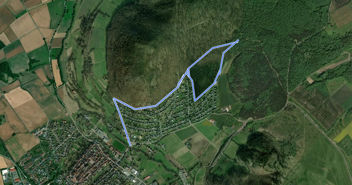 Маршрут Zierenberg, Rundweg 5 на спутниковом снимке