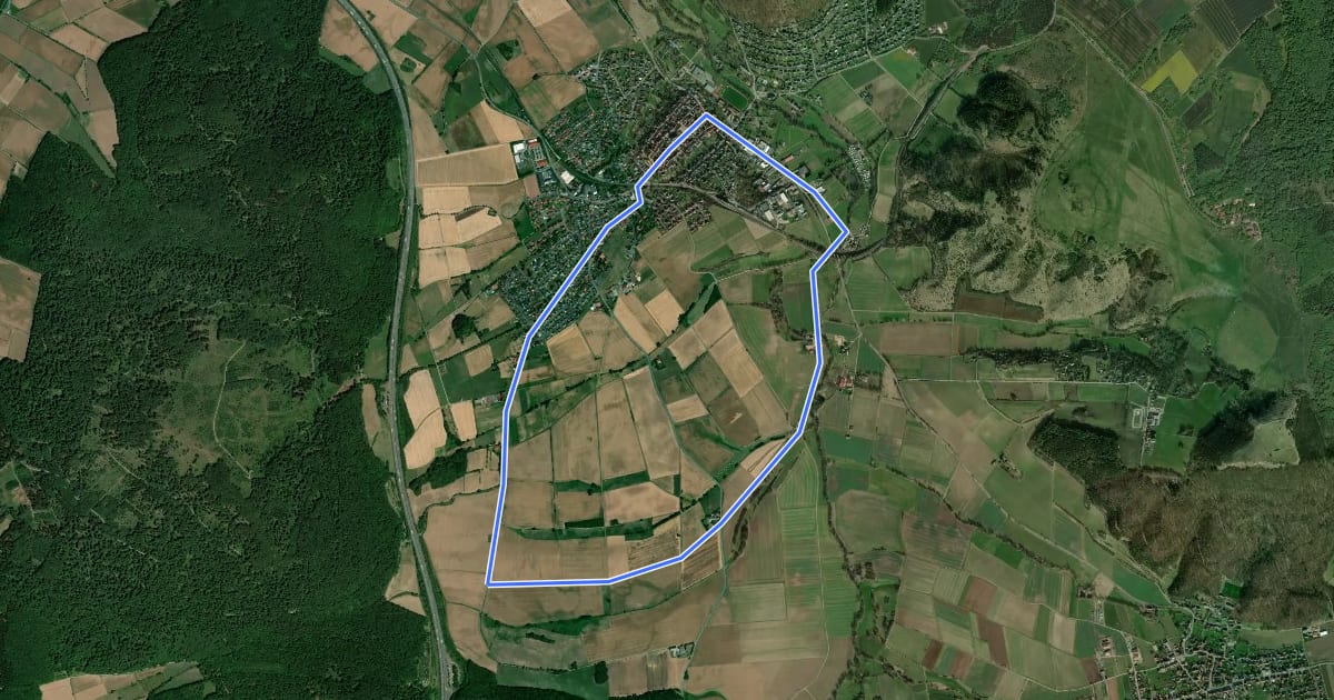 Маршрут Zierenberg, Z2 - Mühlenweg на спутниковом снимке