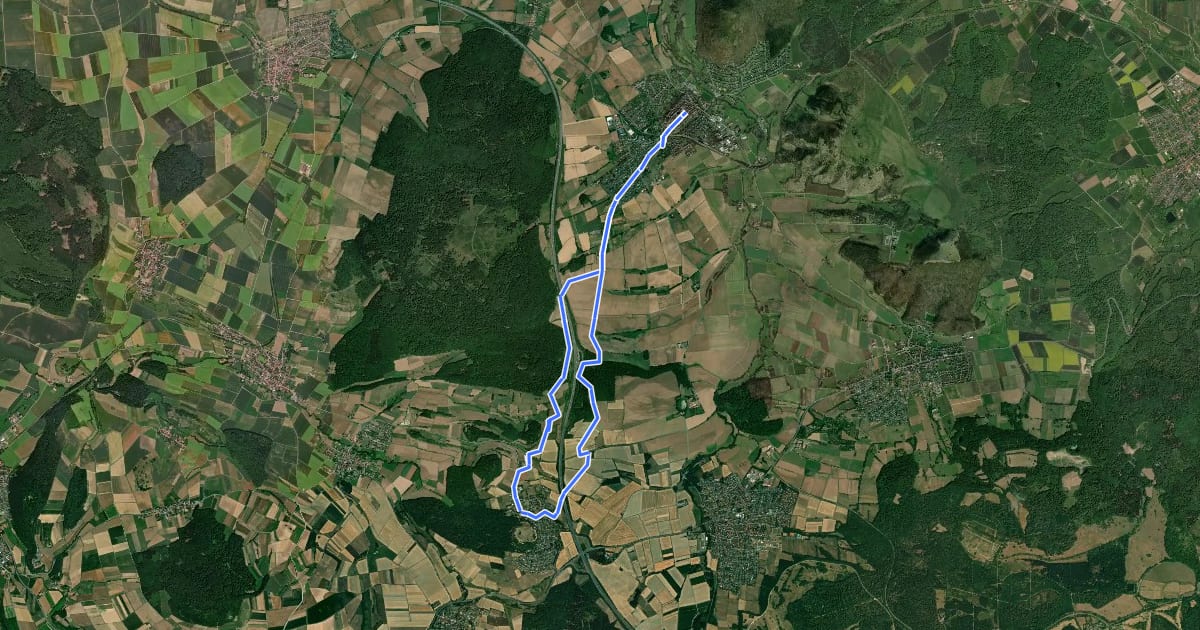 Маршрут Zierenberg, Z3- Rohrbachweg на спутниковом снимке