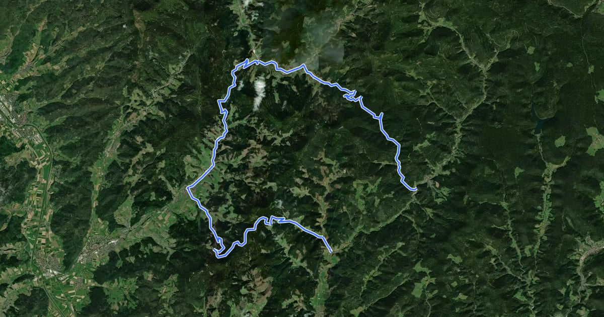 Маршрут ZierlegeistTour на спутниковом снимке
