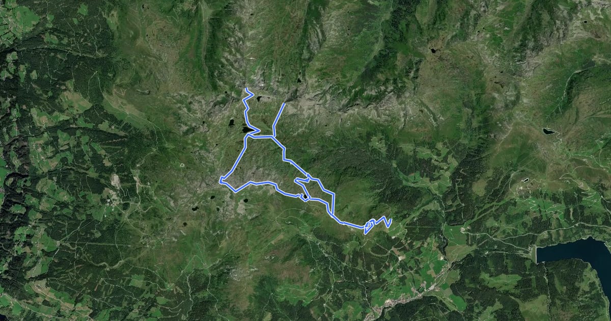 Маршрут Zillertal-Arena Wanderweg 1 на спутниковом снимке