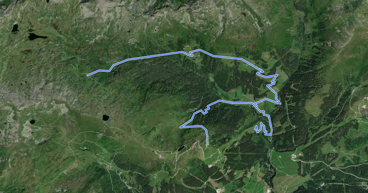 Маршрут Zillertal-Arena Wanderweg 2 на спутниковом снимке