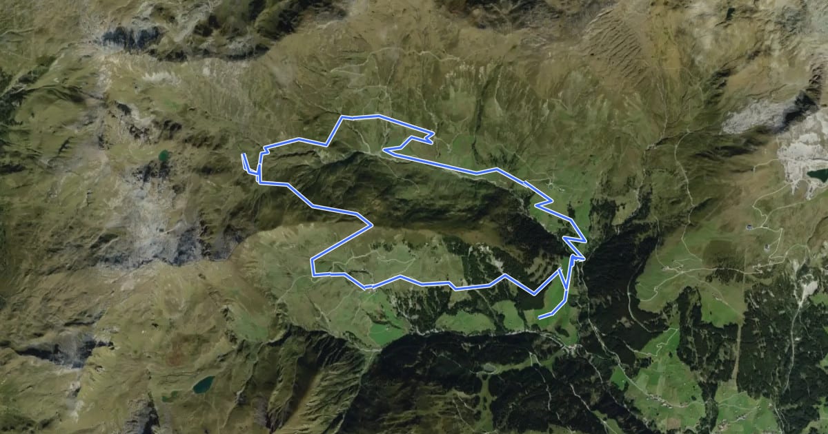 Маршрут Zillertal Wanderweg 47 на спутниковом снимке