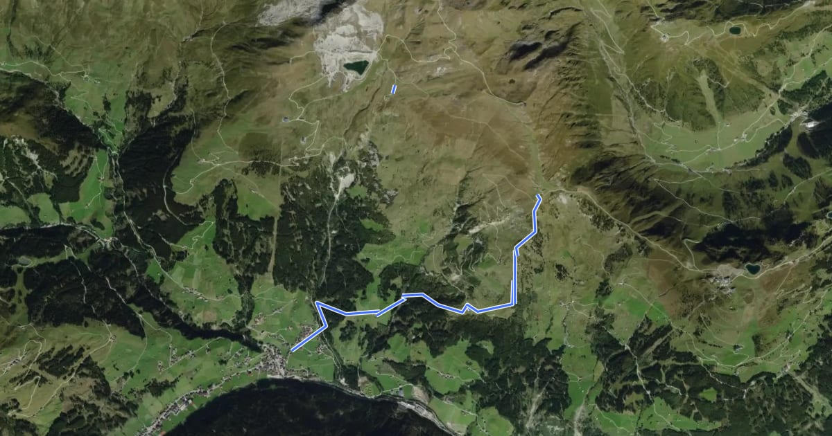 Маршрут Zillertal Wanderweg 55 на спутниковом снимке