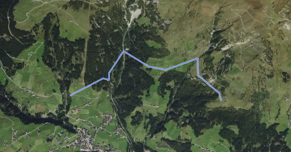 Маршрут Zillertal Wanderweg 59 на спутниковом снимке