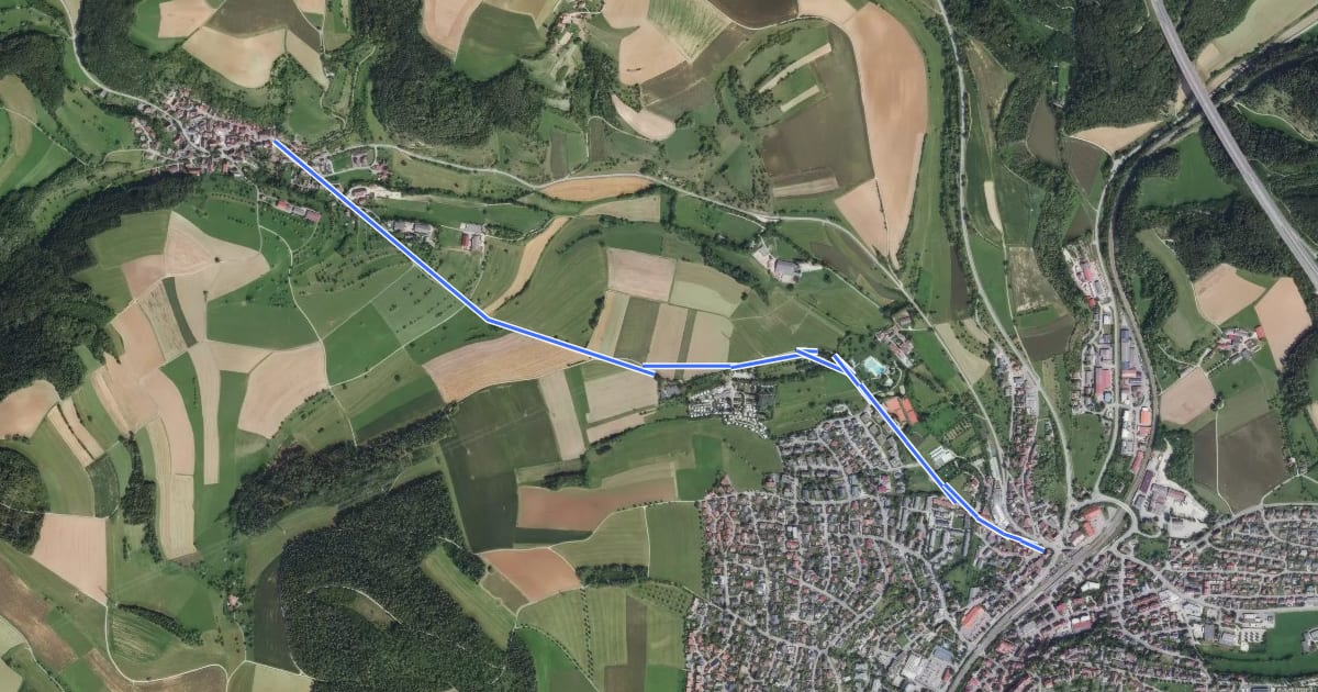 Маршрут Zimmerholz Lindenweg - Engen Altdorf на спутниковом снимке