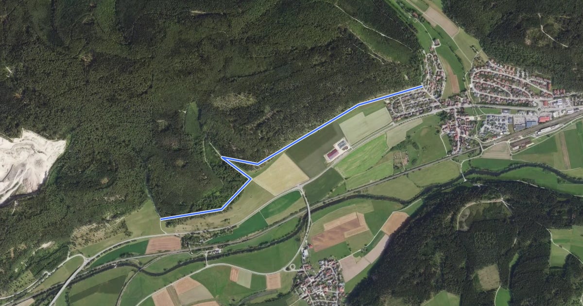 Маршрут Zimmern Am Hornenberg - Röggenbach на спутниковом снимке
