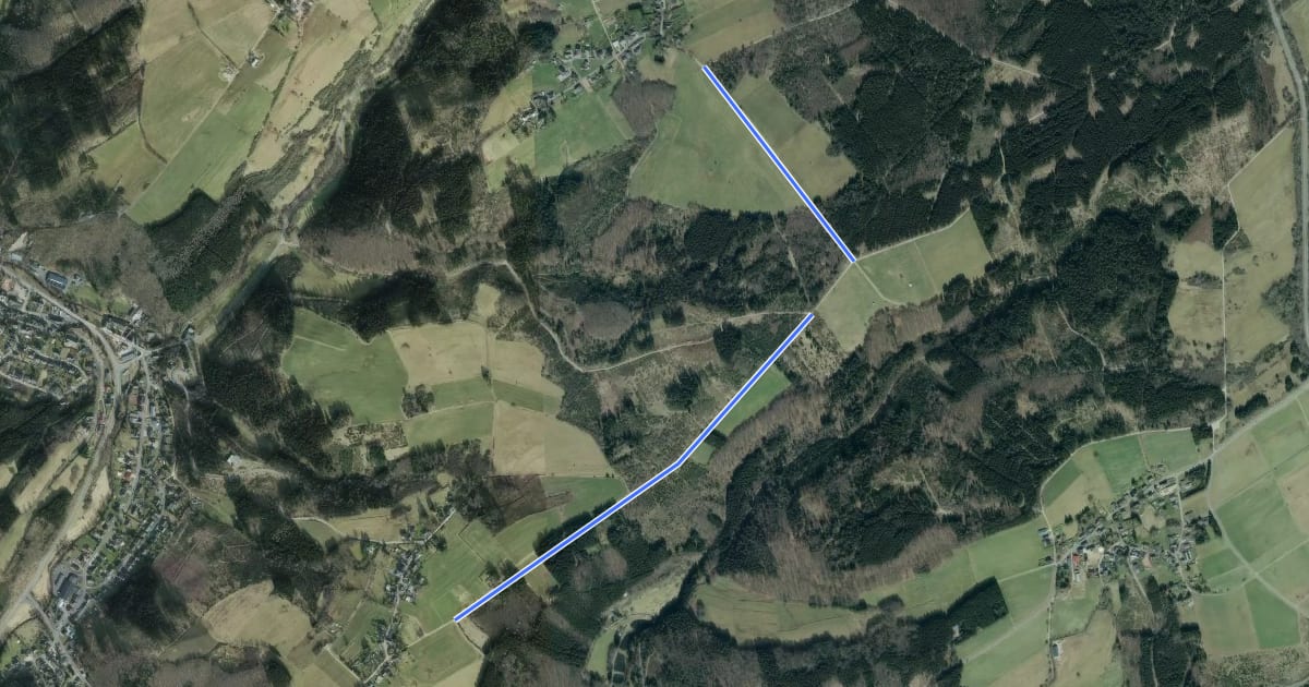 Маршрут Zingscheider Berg A1 на спутниковом снимке