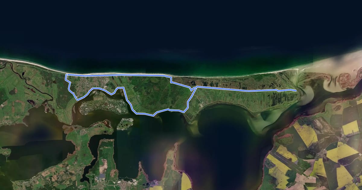 Маршрут Zingst Tour на спутниковом снимке