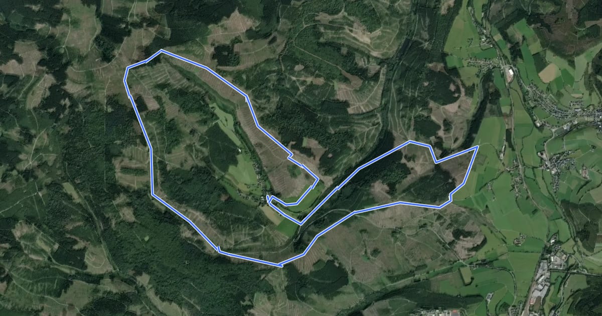 Маршрут Zinser Rundwanderweg на спутниковом снимке