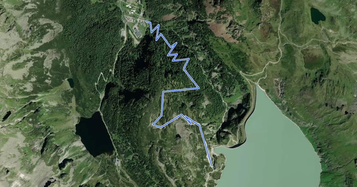 Маршрут Zirbenweg на спутниковом снимке