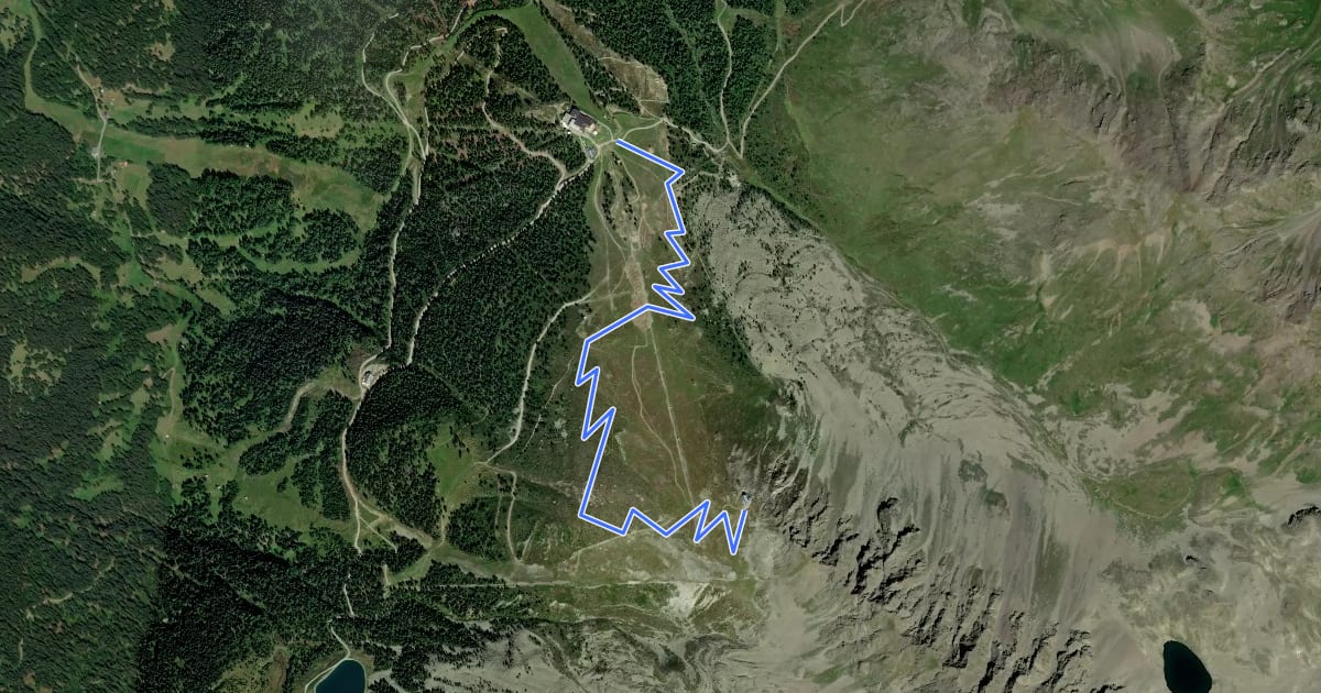 Маршрут Zirm Trail на спутниковом снимке